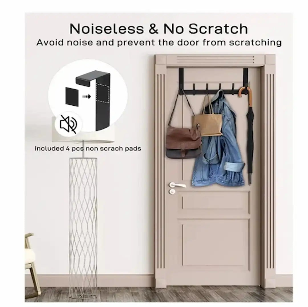 Modern home with Simplix 12-hook organizer behind door