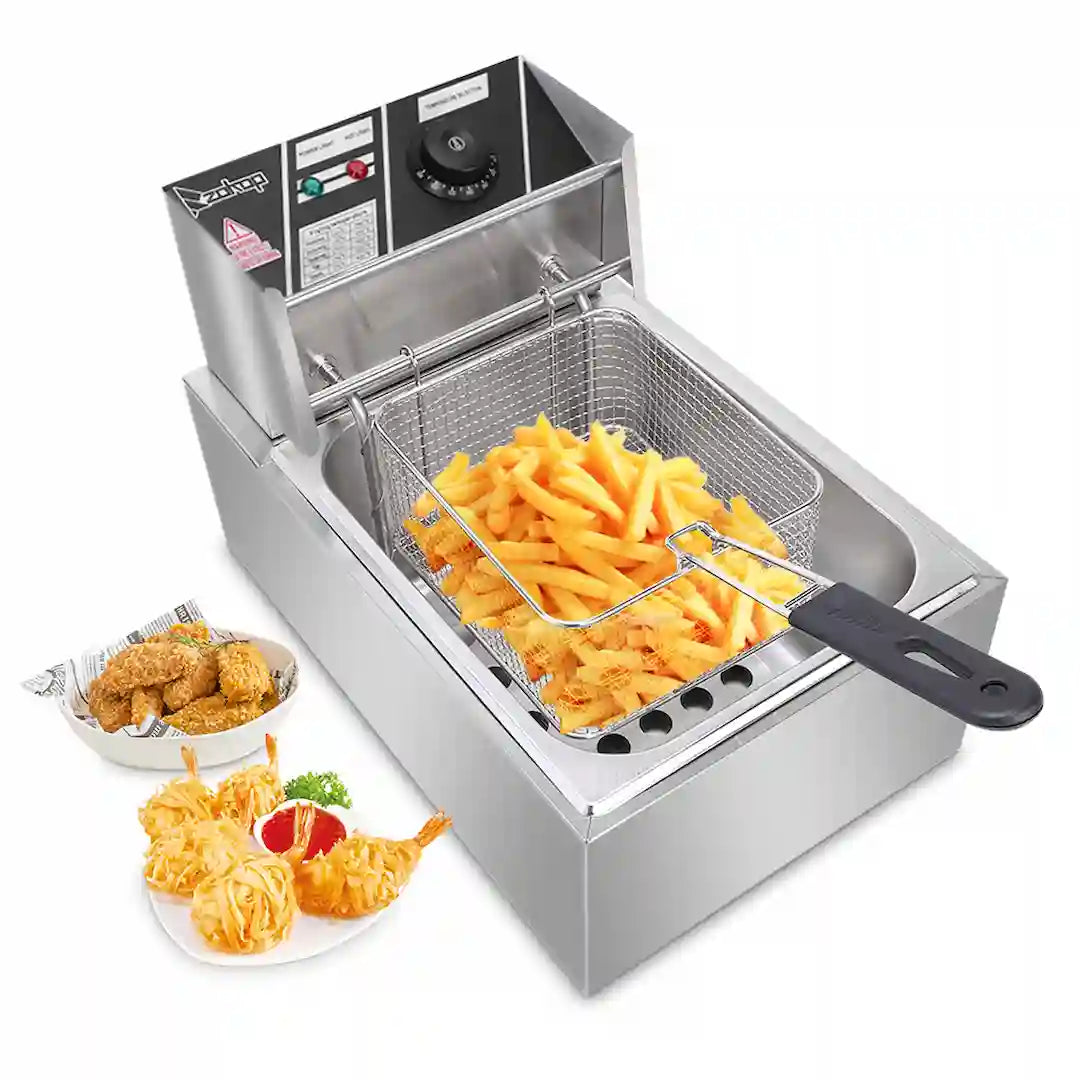 Home or commercial kitchen using Simplix stainless steel deep fryer