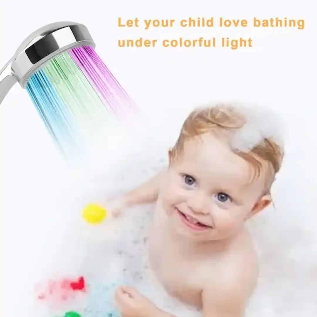 7-Color LED Shower Head Handheld – Changing Hydropower Shower | No Battery Needed – Simplix™
