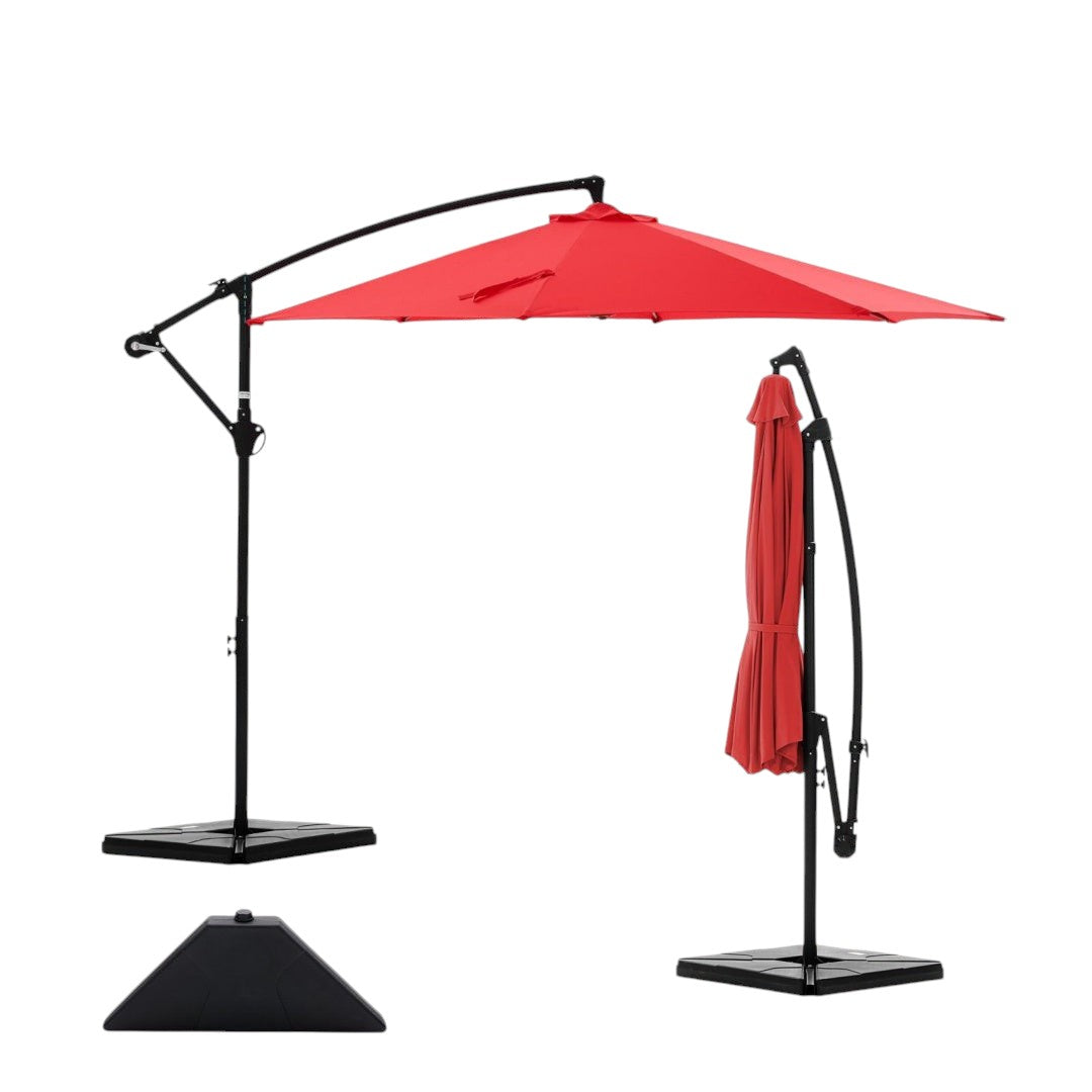 Simplix 9.8 FT offset patio umbrella with cantilever design