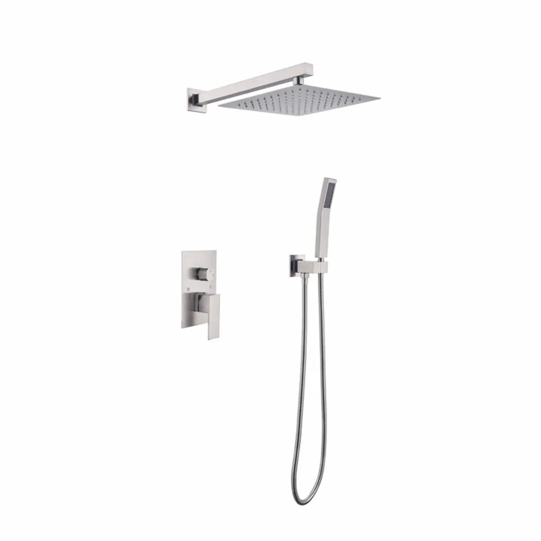 Simplix 10” Rainfall Shower System with Hand Shower Wall Mounted