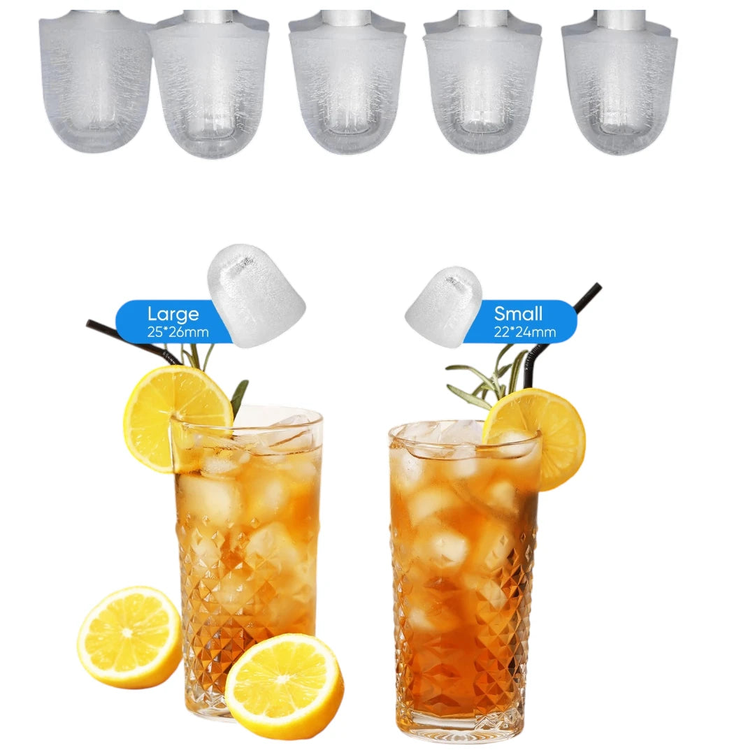 Machine à glaçons portable 2 tailles – Production rapide de glace, autonettoyante, capacité de 11 kg/jour – Design compact pour comptoir | Simplix™