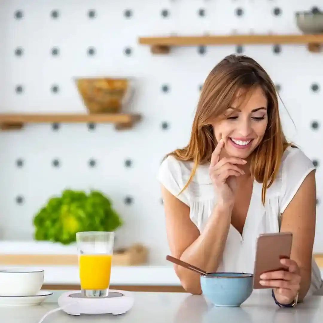 Simplix auto shut-off juice mug warmer – compact and stylish design