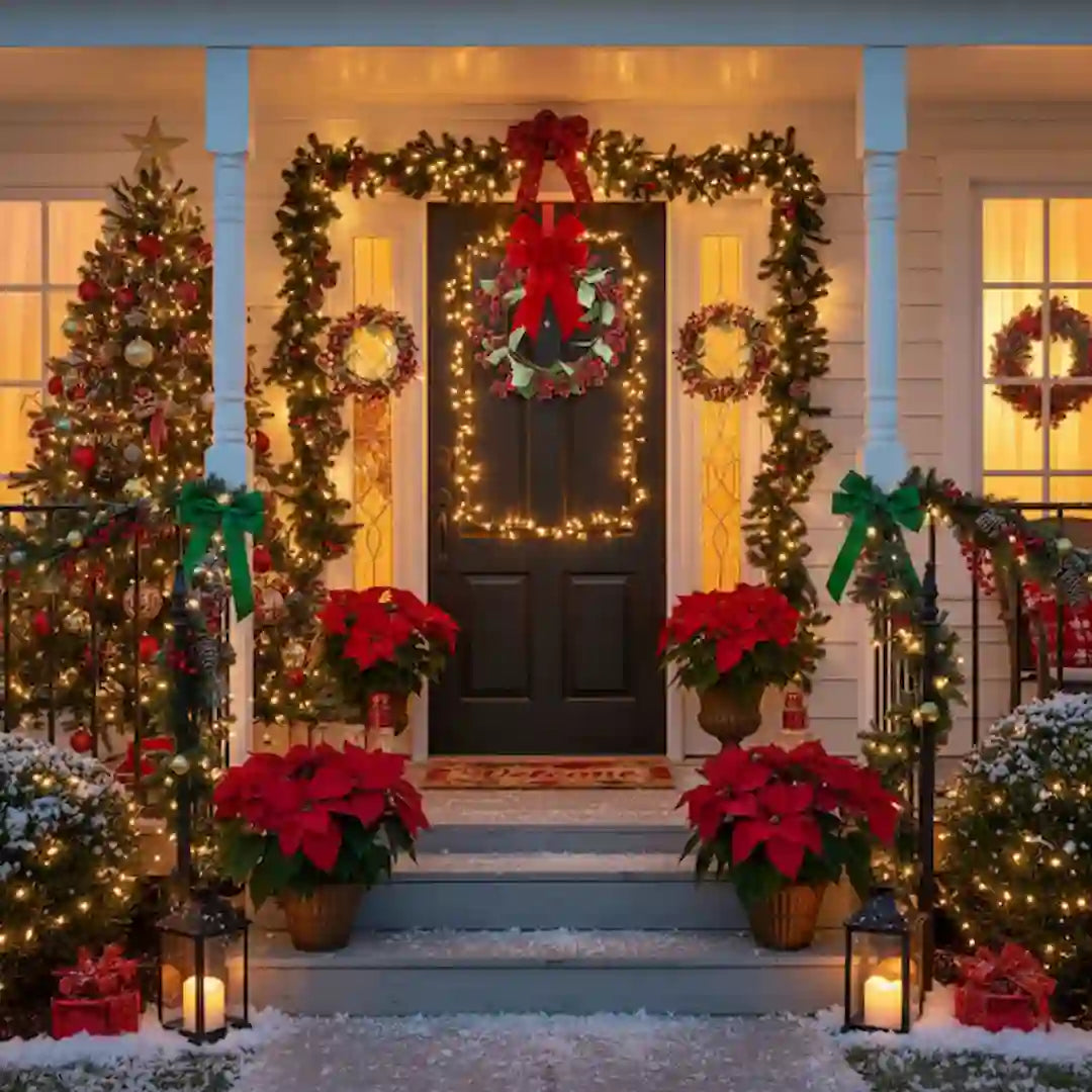 3-piece Christmas wreath set for doors, walls, and seasonal décor