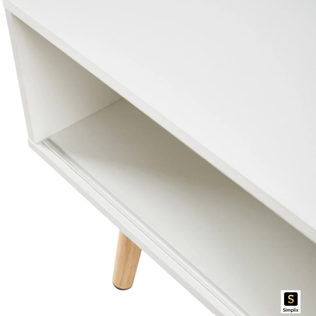Modern living room coffee table solid wood legs