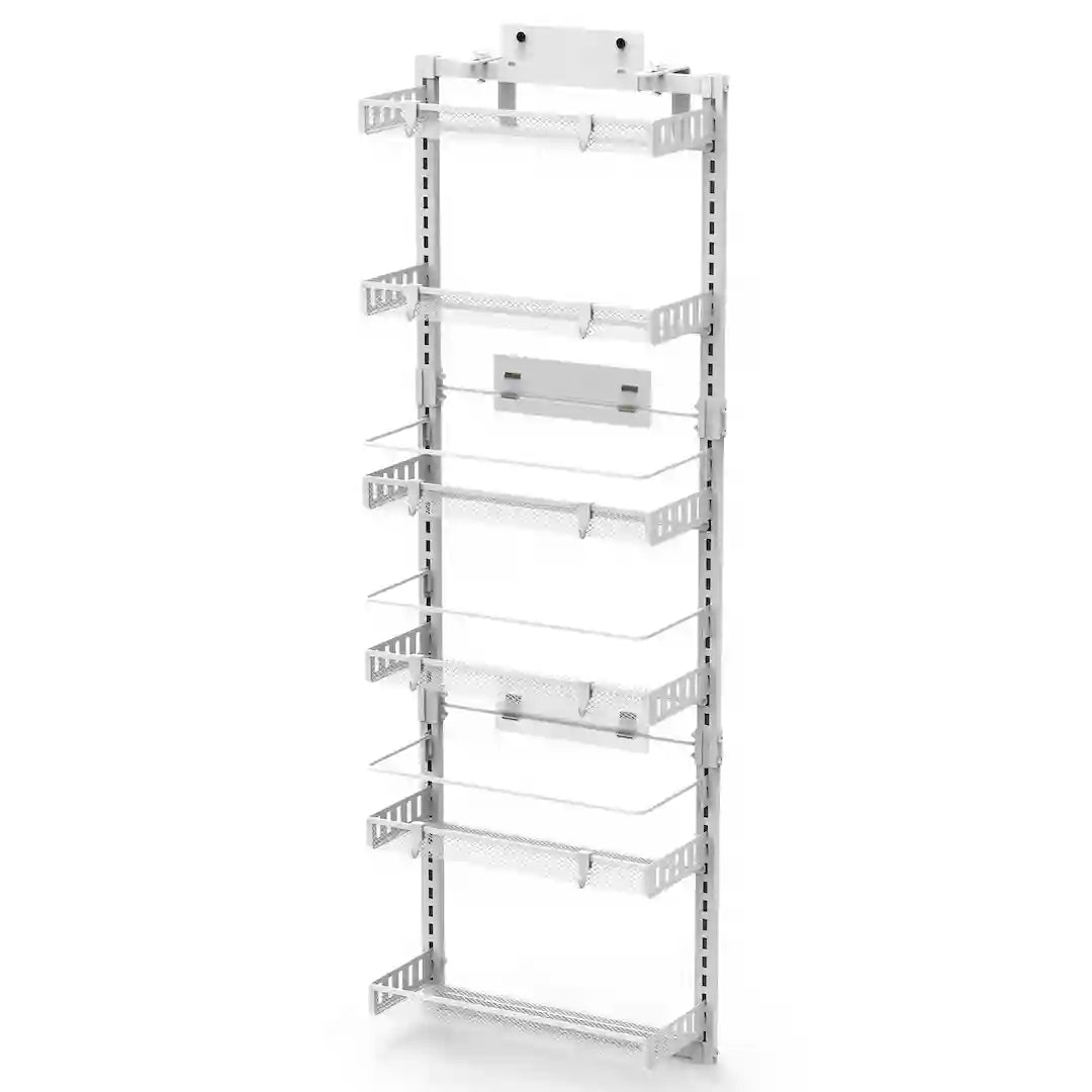 Extra hooks for hanging small items on the pantry organizer