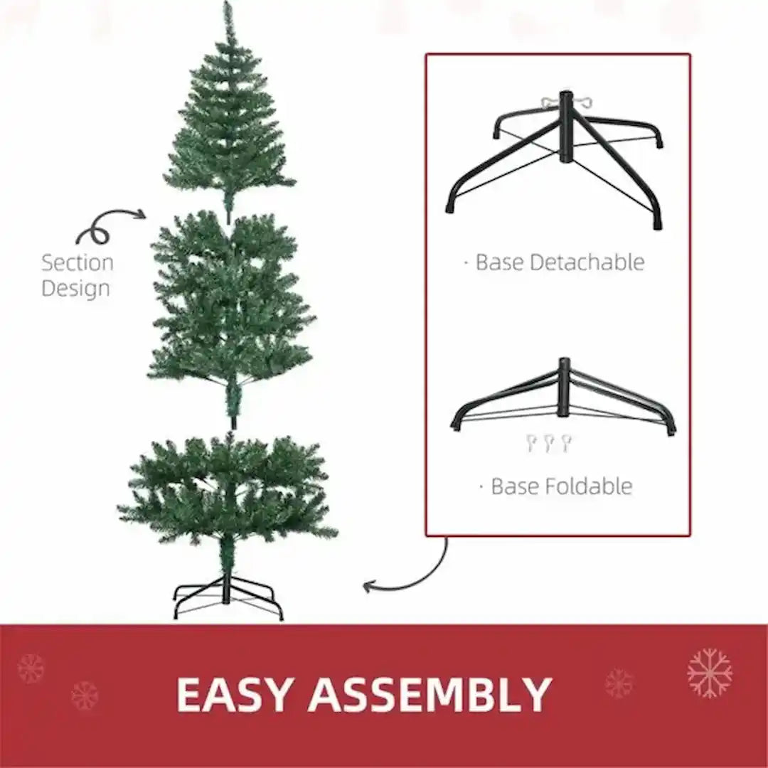 Modern living room with Simplix slim Christmas tree in corner