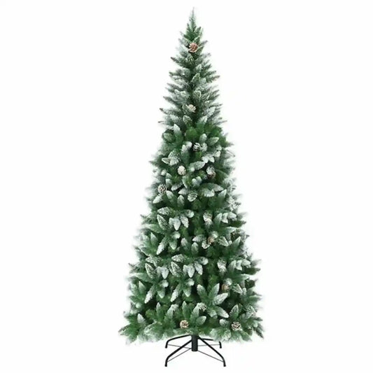 Simplix 7.5 FT Slim Pencil Artificial Christmas Tree with Pine Cones