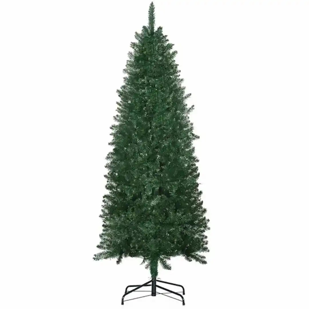 Simplix 7.5 FT Slim Artificial Christmas Tree – Realistic Green Pine