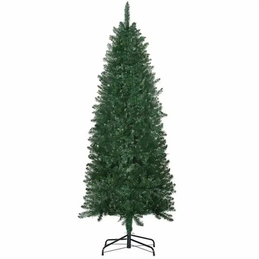 Simplix 7.5 FT Slim Artificial Christmas Tree – Realistic Green Pine