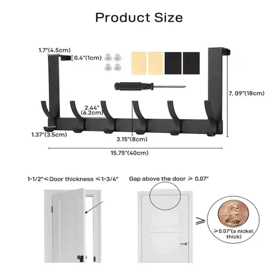 Close-up of Simplix heavy-duty hooks matte black