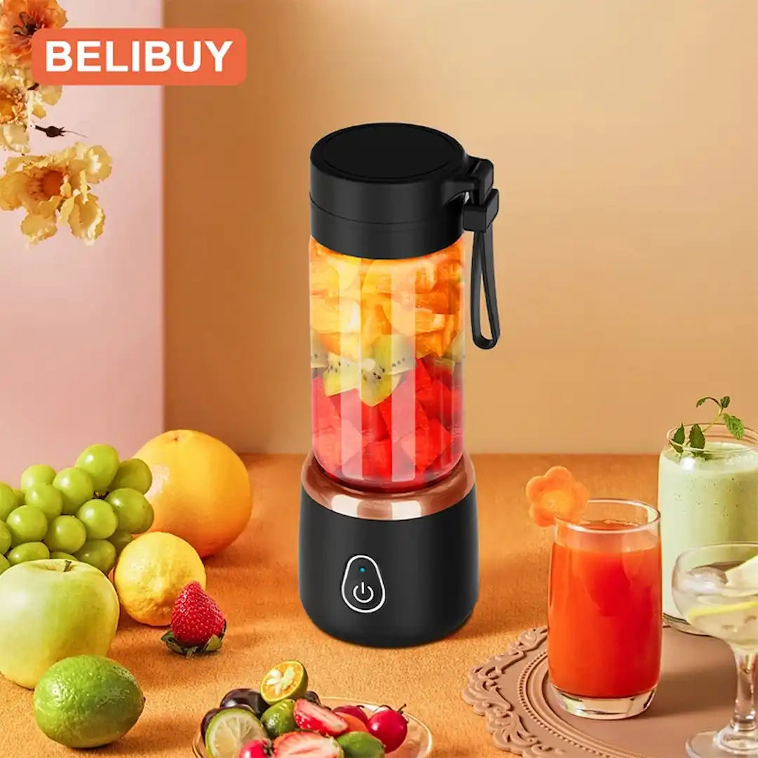 Simplix portable juicer blending fresh fruits and smoothies