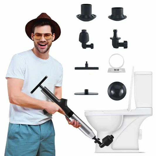 Simplix High Pressure Air Toilet Drain Blaster with nozzles