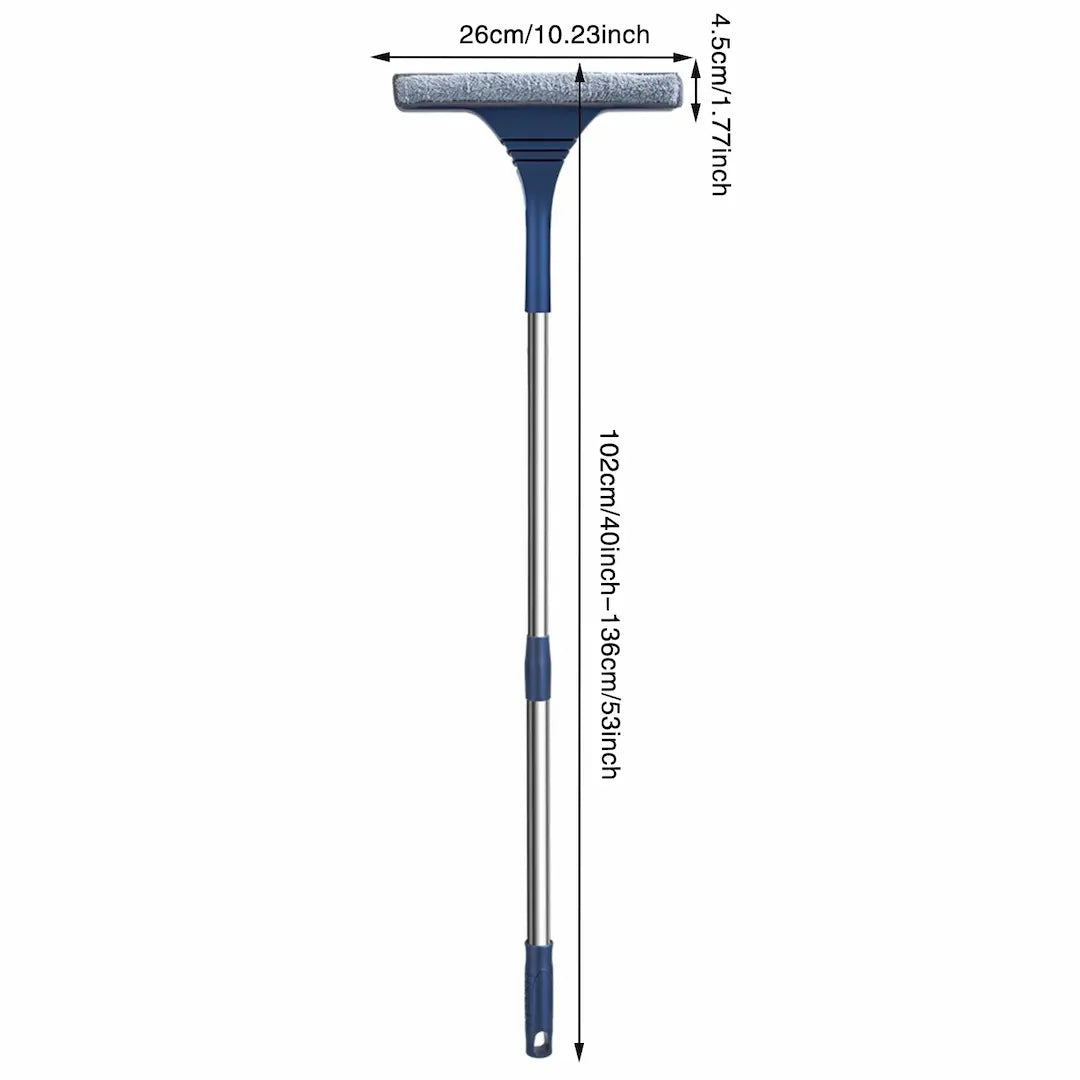 Close-up of Simplix soft rubber squeegee blade for streak-free cleaning