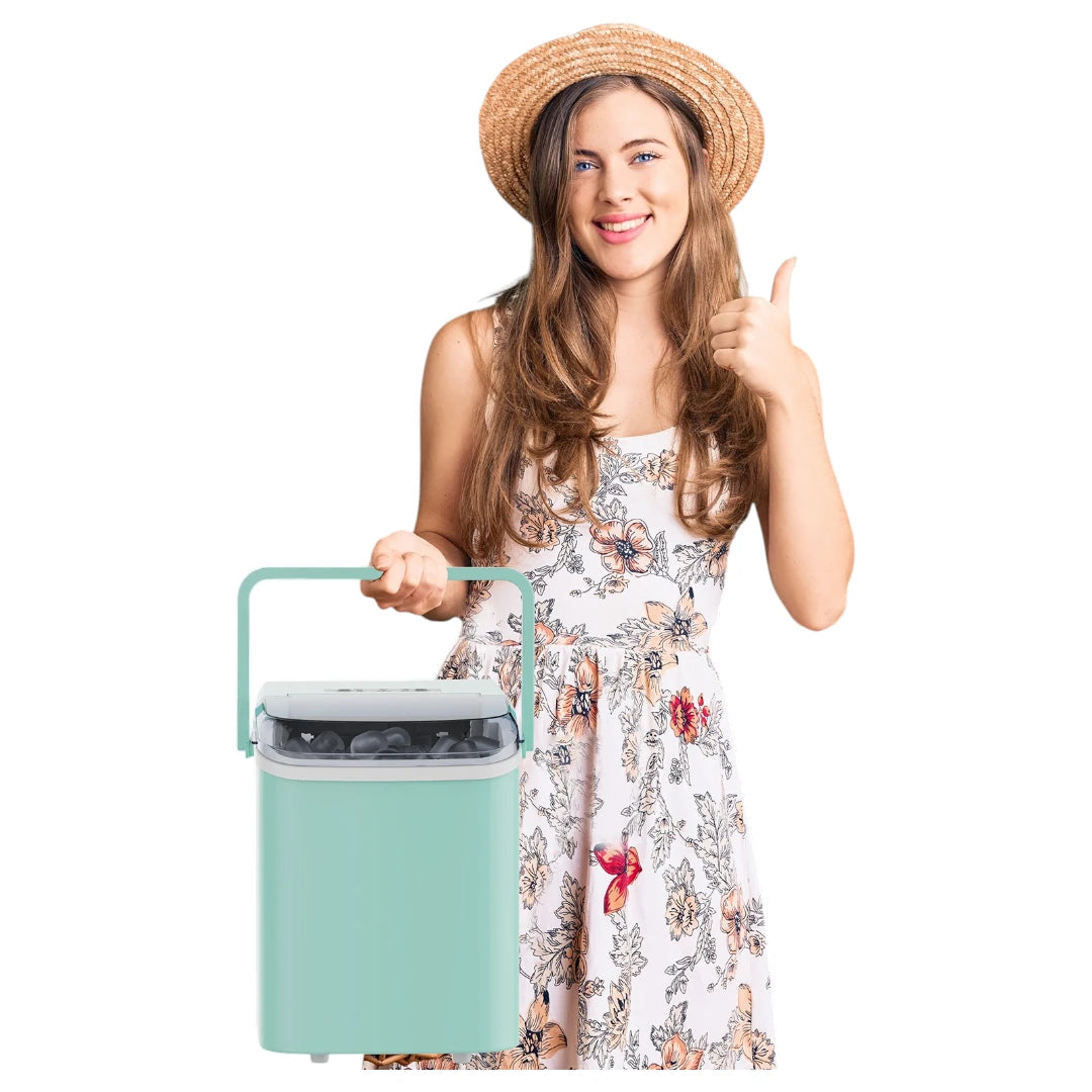 Machine à glaçons portable 2 tailles – Production rapide de glace, autonettoyante, capacité de 11 kg/jour – Design compact pour comptoir | Simplix™