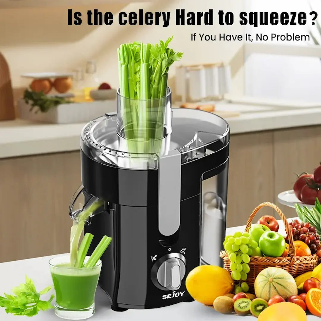 Simplix juicer extracting fresh juice from fruits and vegetables