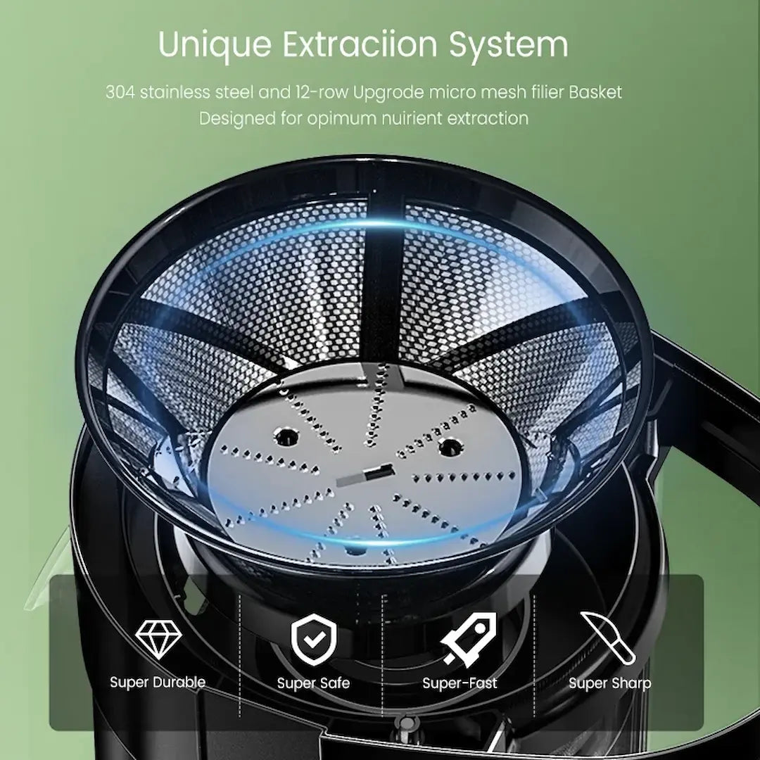 Simplix juicer stainless steel blade and filter system