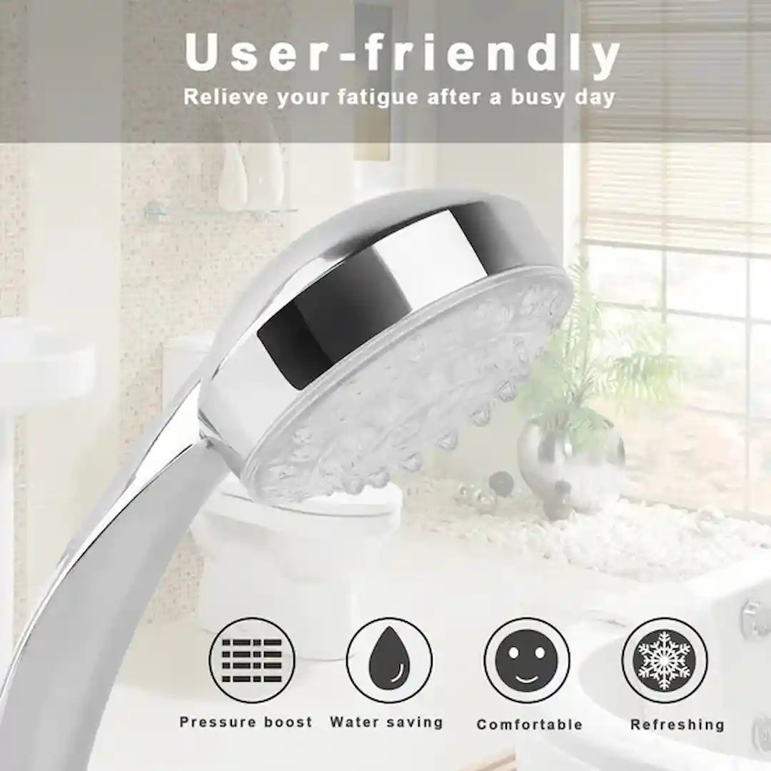 Built-in filter plug for cleaner water in LED shower