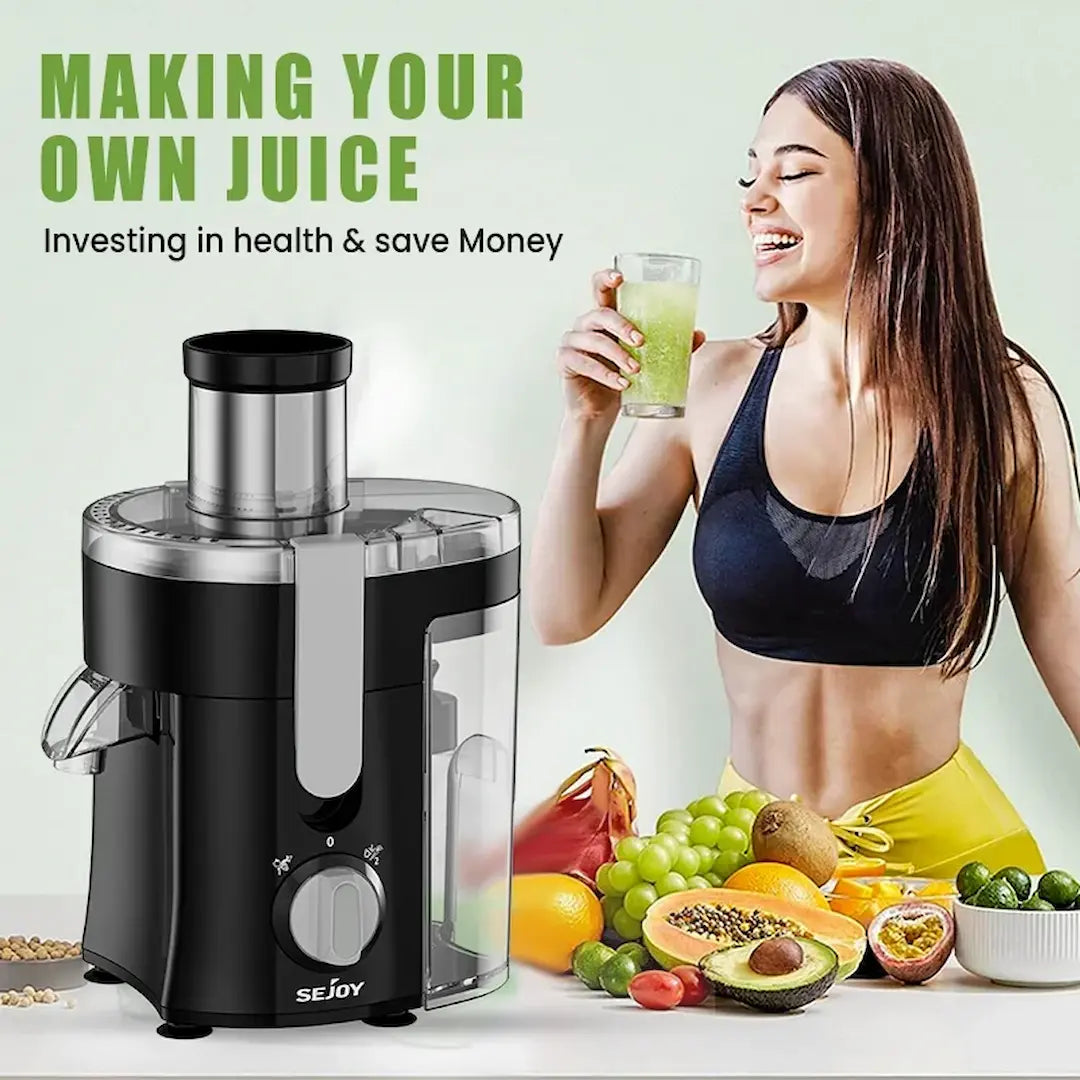 Modern Simplix juicer machine with sleek stainless steel body