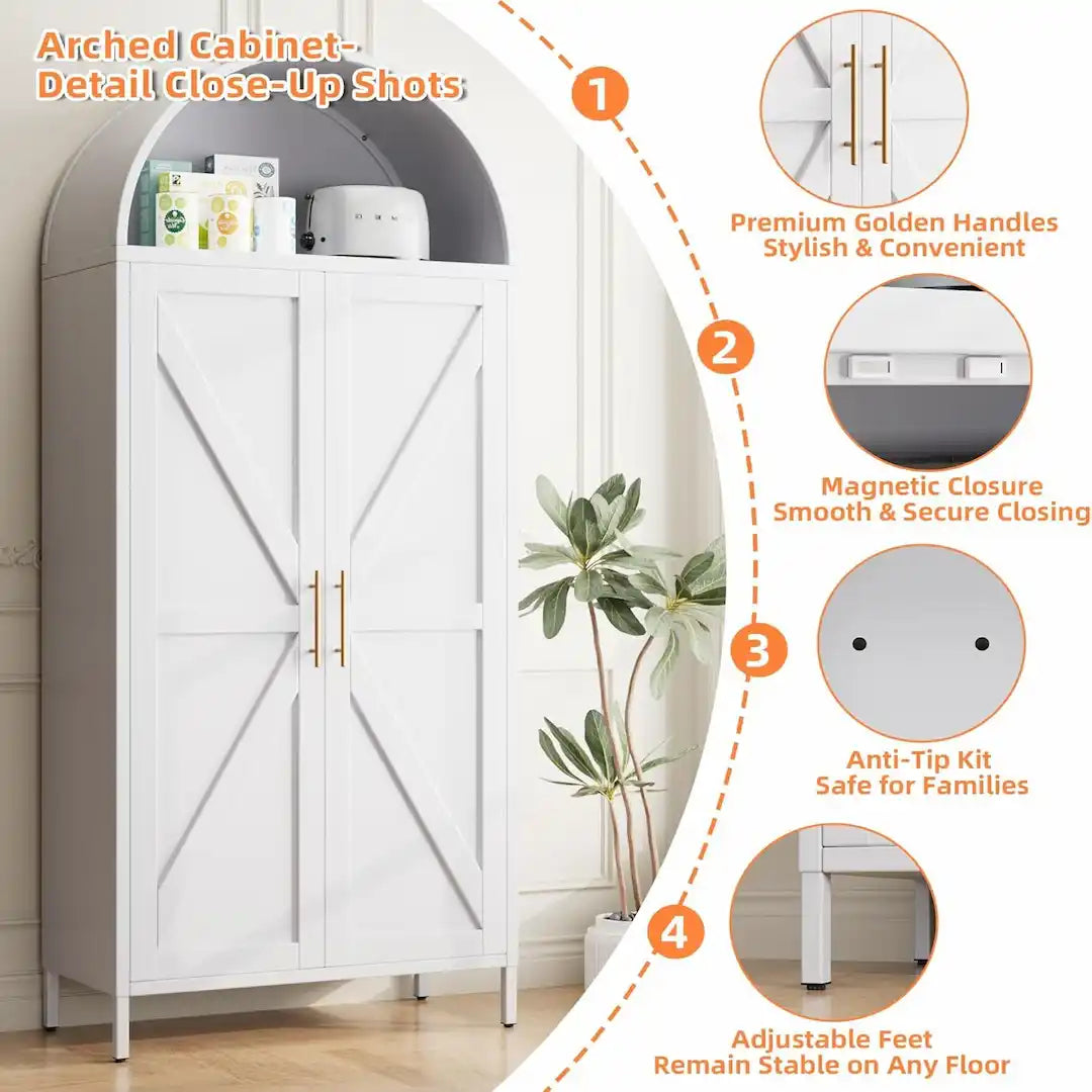 Cabinet mounted on kitchen wall holding pantry items