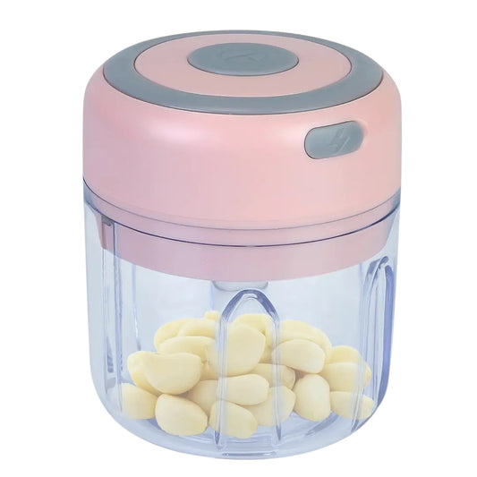 Mini electric garlic chopper cordless 8.45oz rechargeable