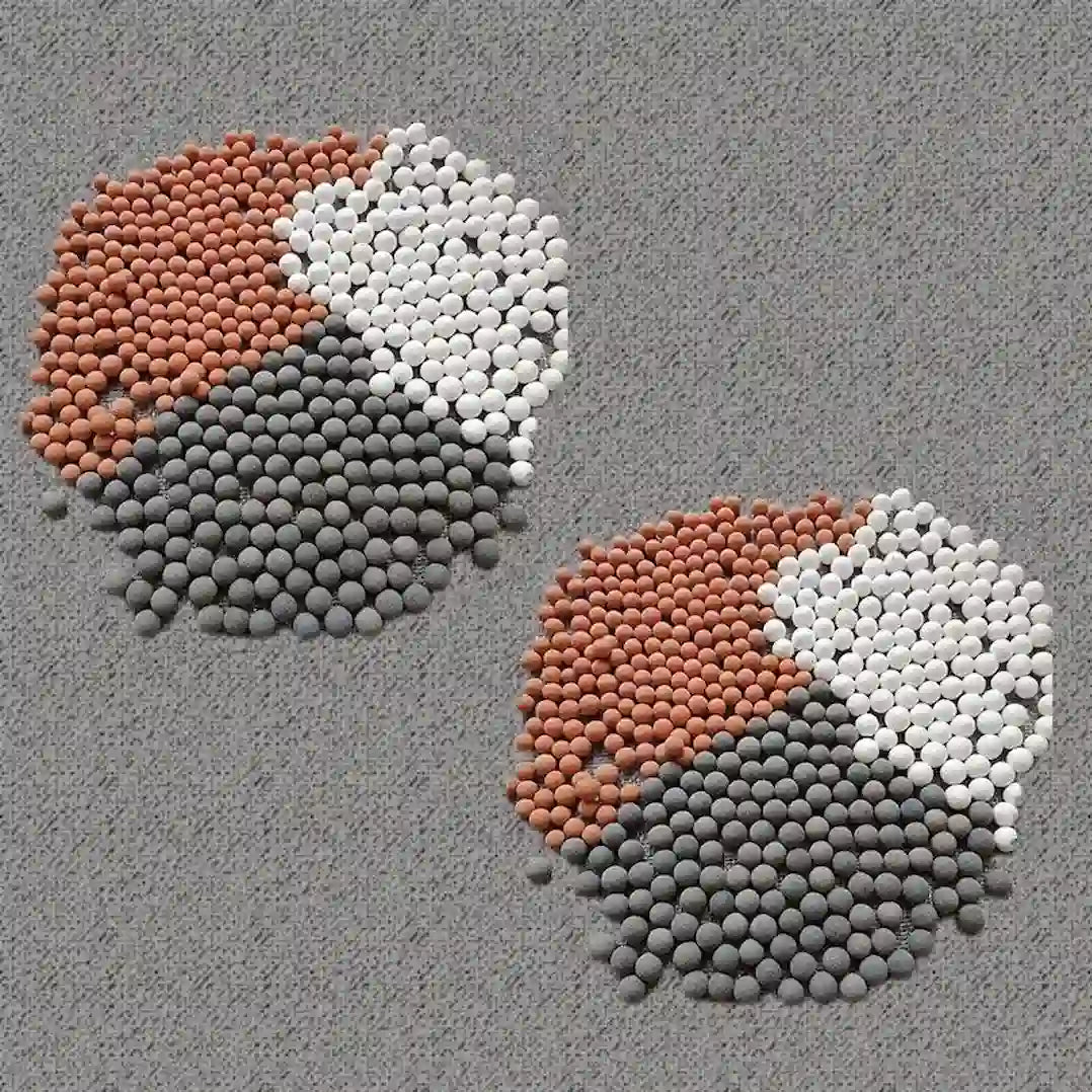 Filter balls and high-pressure water flow for purified showering