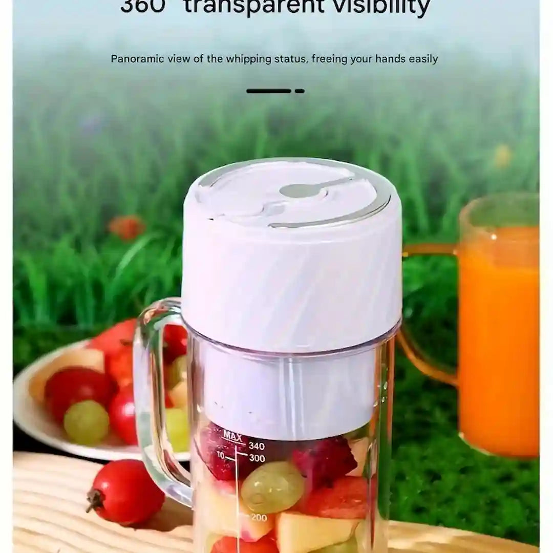 Easy-to-clean portable blender with detachable cup and handle