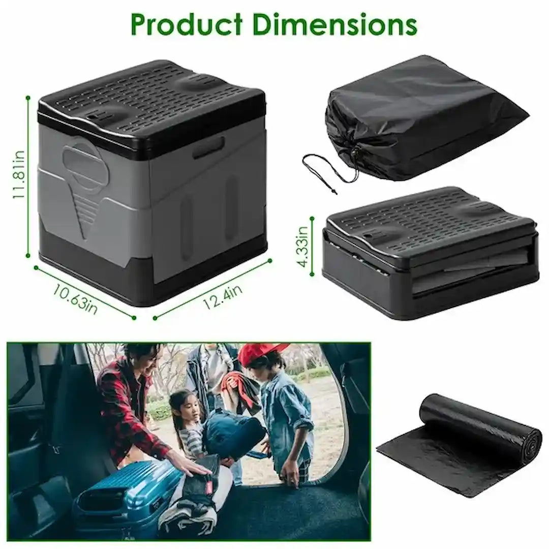 Folded Simplix portable toilet compact for travel storage