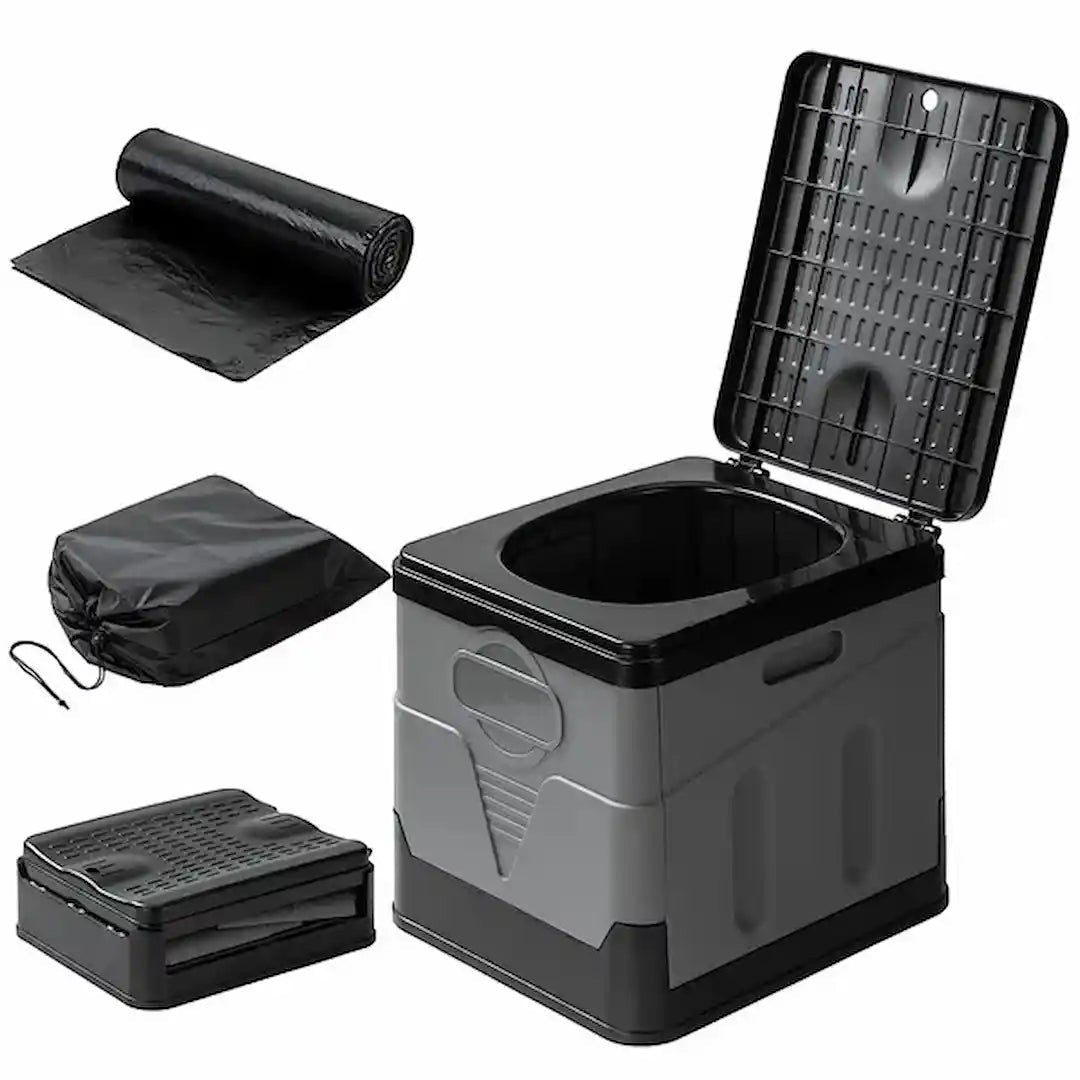 Simplix Portable Camping Toilet 20L with Lid and Carry Bag