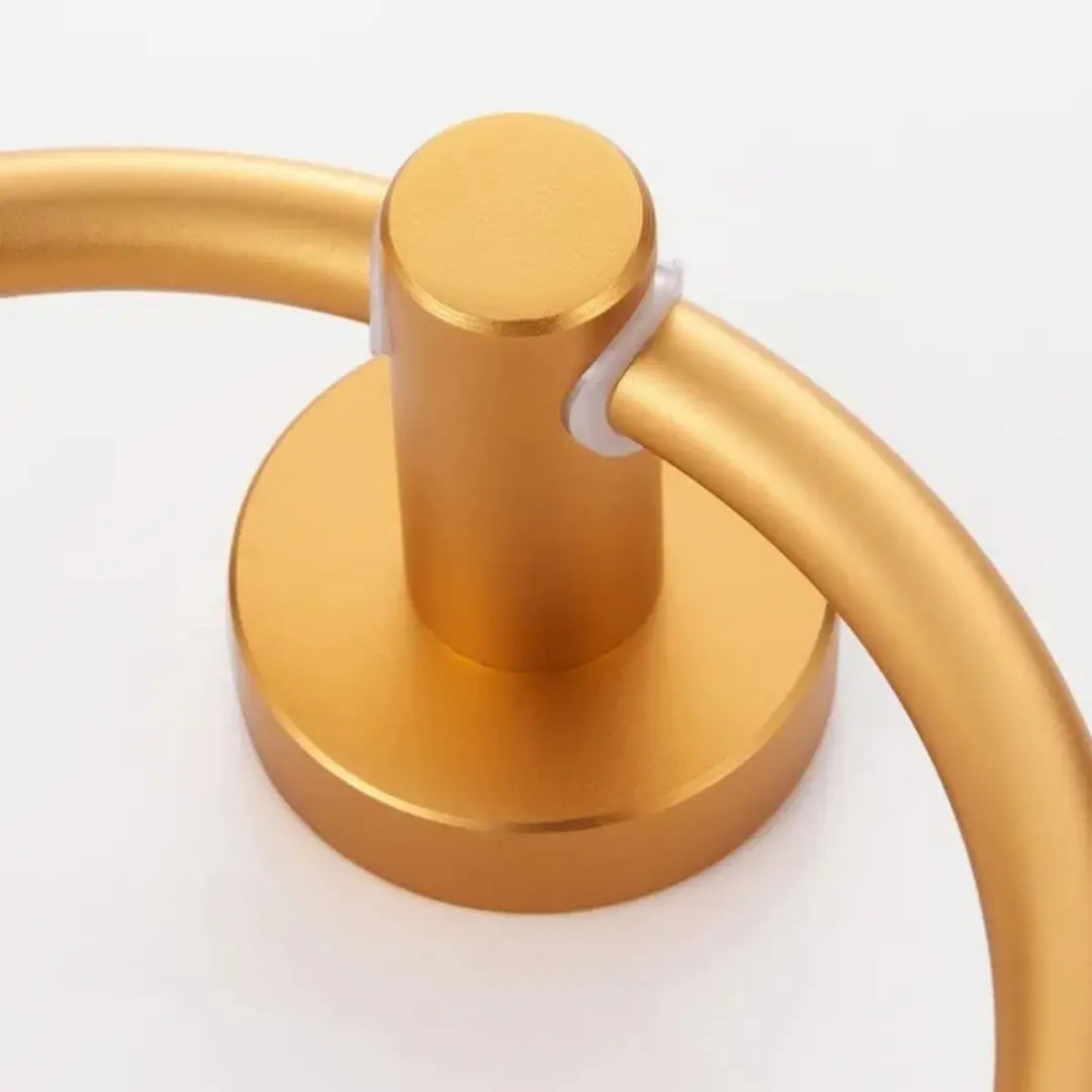 Simplix space aluminum brushed gold towel ring