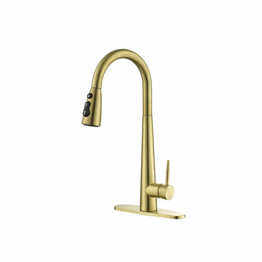 Simplix Pull-Down Stainless Steel Kitchen Faucet – Brushed Nickel
