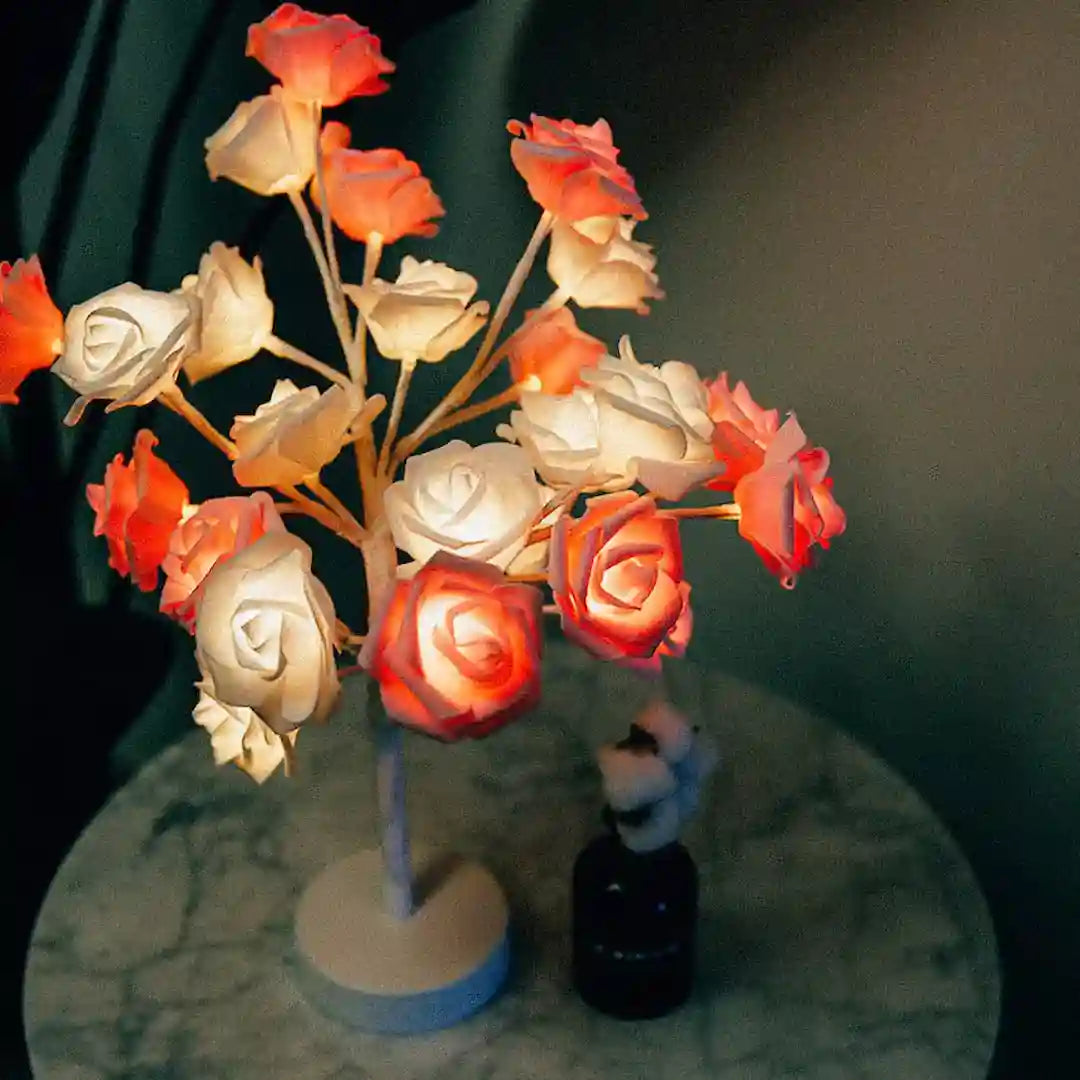 Simplix rose flower lamp used as night light or home décor