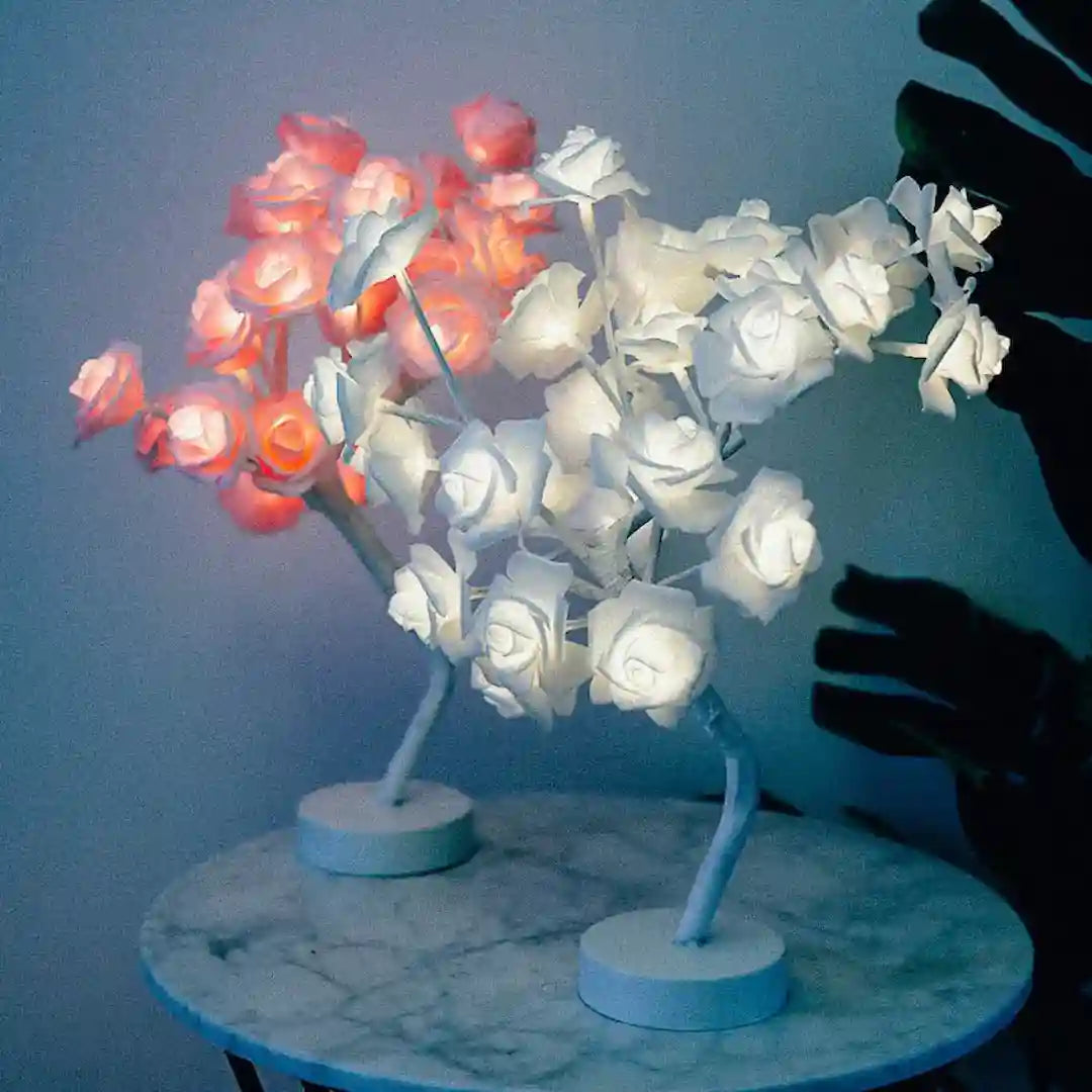 Simplix rose flower lamp in elegant gift-ready box