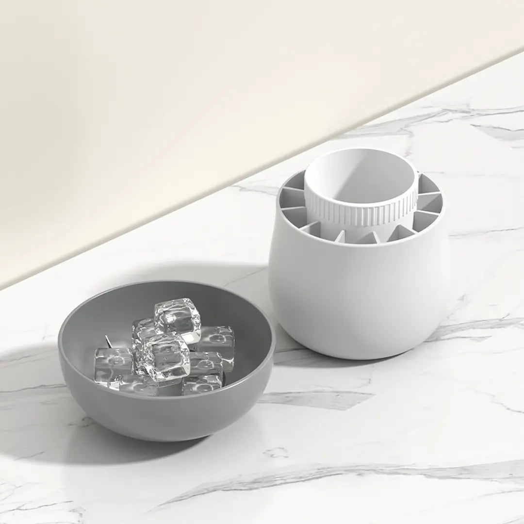 Simplix mushroom-shaped ice mold creating fun ice cubes for drinks