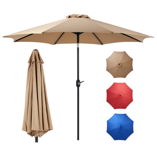 Simplix 9 FT Outdoor Patio Umbrella with Tilt and Crank