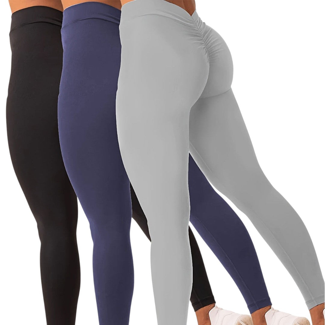 Simplix 3 pack women yoga leggings high waist butt lift activewear