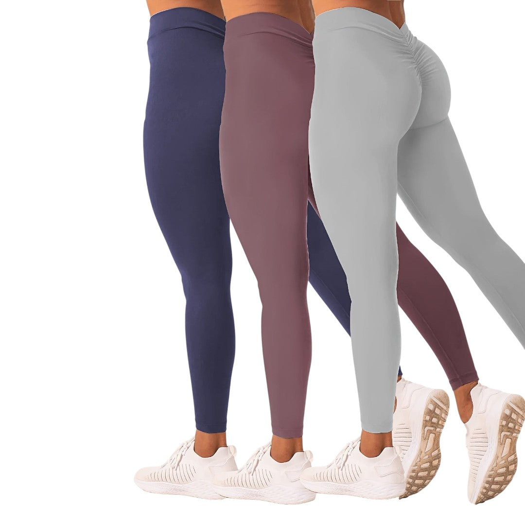 Simplix 3 pack women yoga leggings high waist butt lift activewear