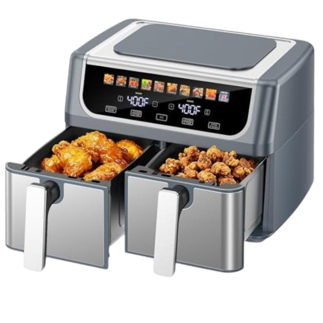 Simplix 9.5L double basket air fryer dual zone cooking