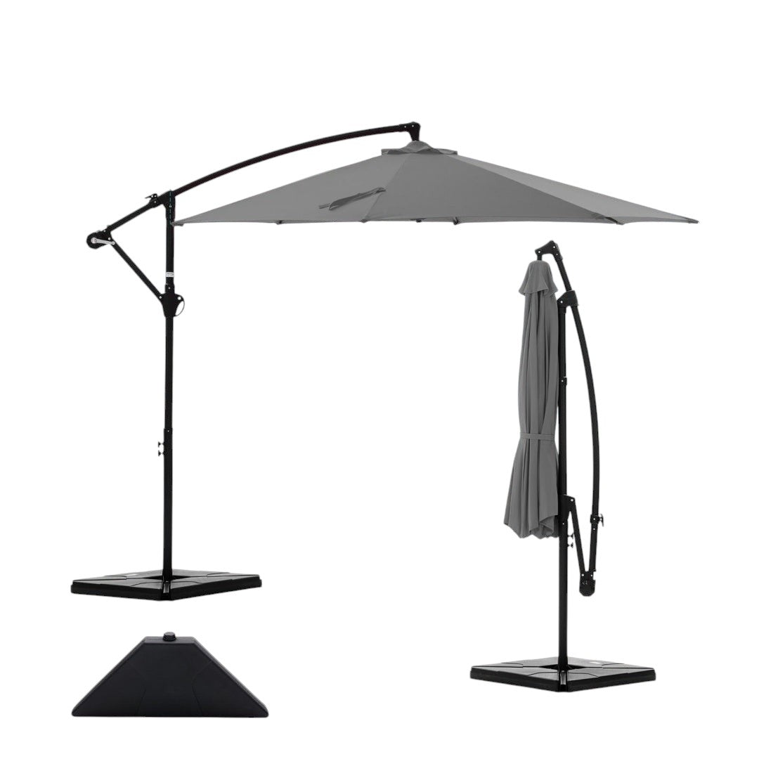 Simplix 9.8 FT offset patio umbrella with cantilever design