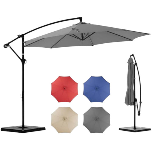 Simplix 9.8 FT offset patio umbrella with cantilever design