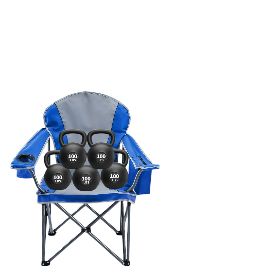 Simplix oversized camping folding chair with cooler bag and cup holder