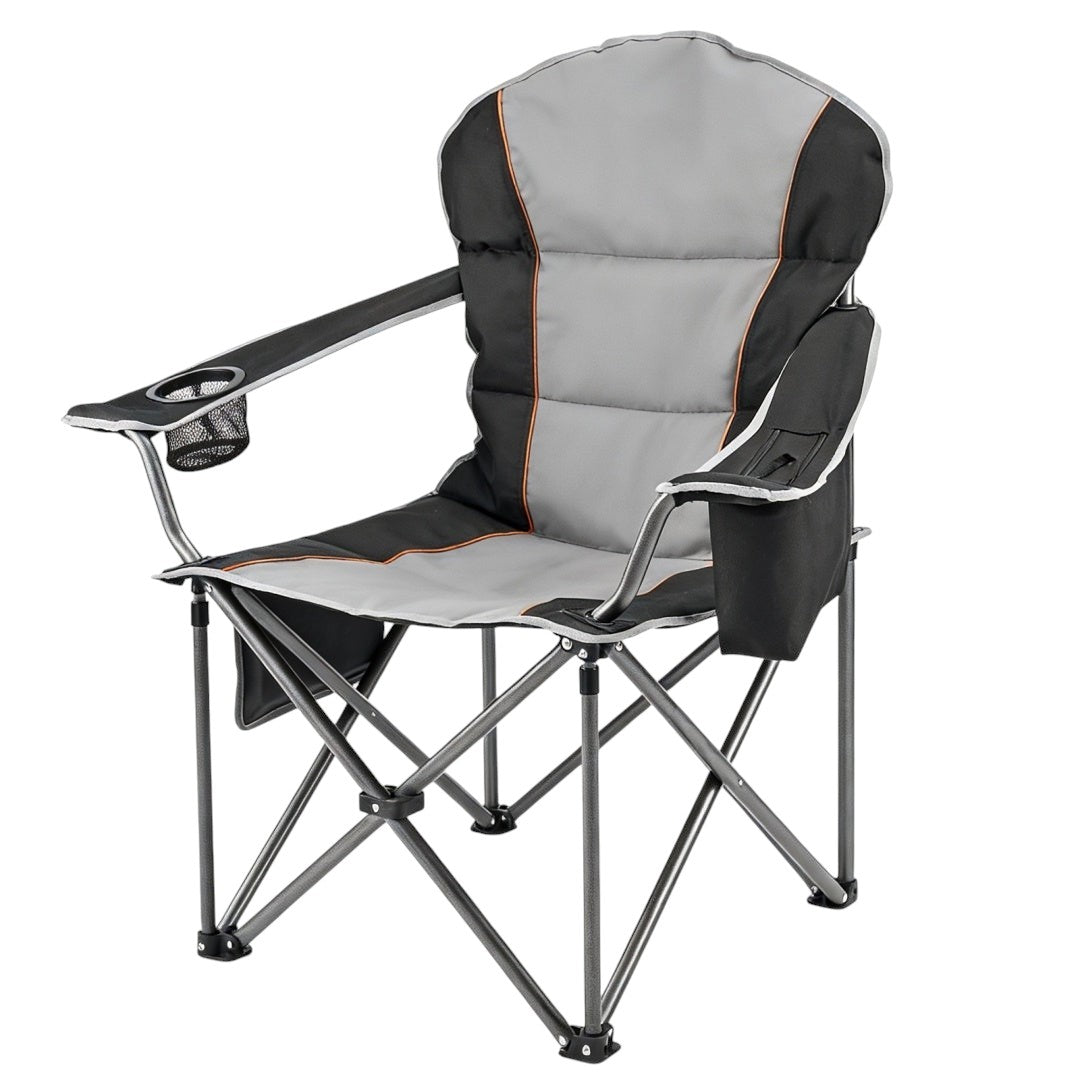 Simplix oversized camping folding chair with cooler bag and cup holder