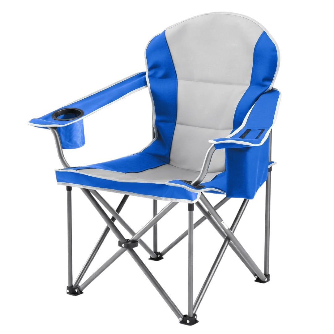 Simplix oversized camping folding chair with cooler bag and cup holder