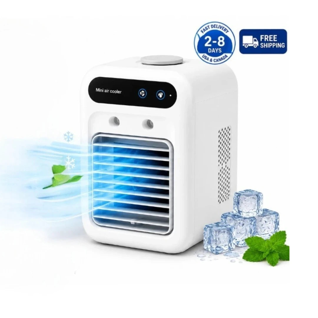 ❄️ Ventilateur de climatisation portable – Mini-refroidisseur d'air USB avec refroidissement à eau et à glace pour chambre, bureau et voiture | Simplix™