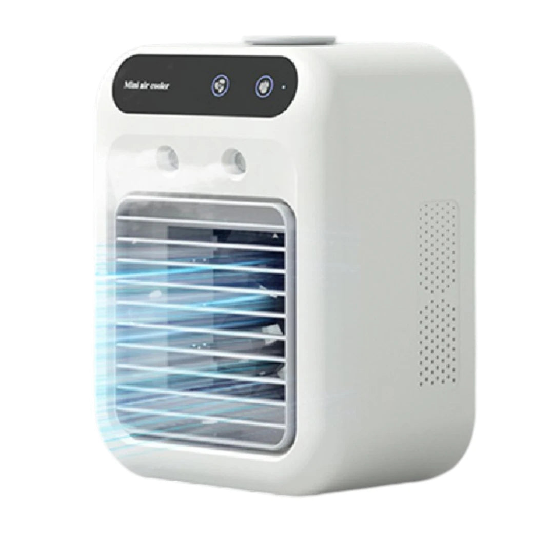 ❄️ Ventilateur de climatisation portable – Mini-refroidisseur d'air USB avec refroidissement à eau et à glace pour chambre, bureau et voiture | Simplix™