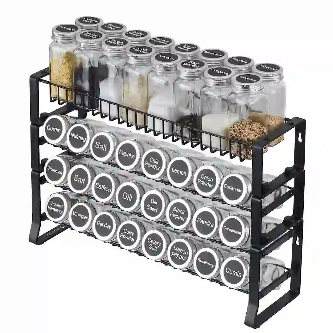 Simplix Spice Rack Organizer for Cabinet and Kitchen Countertop