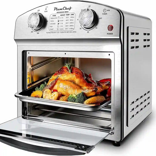 Simplix stainless steel 12.5 Qt air fryer with dual knob control