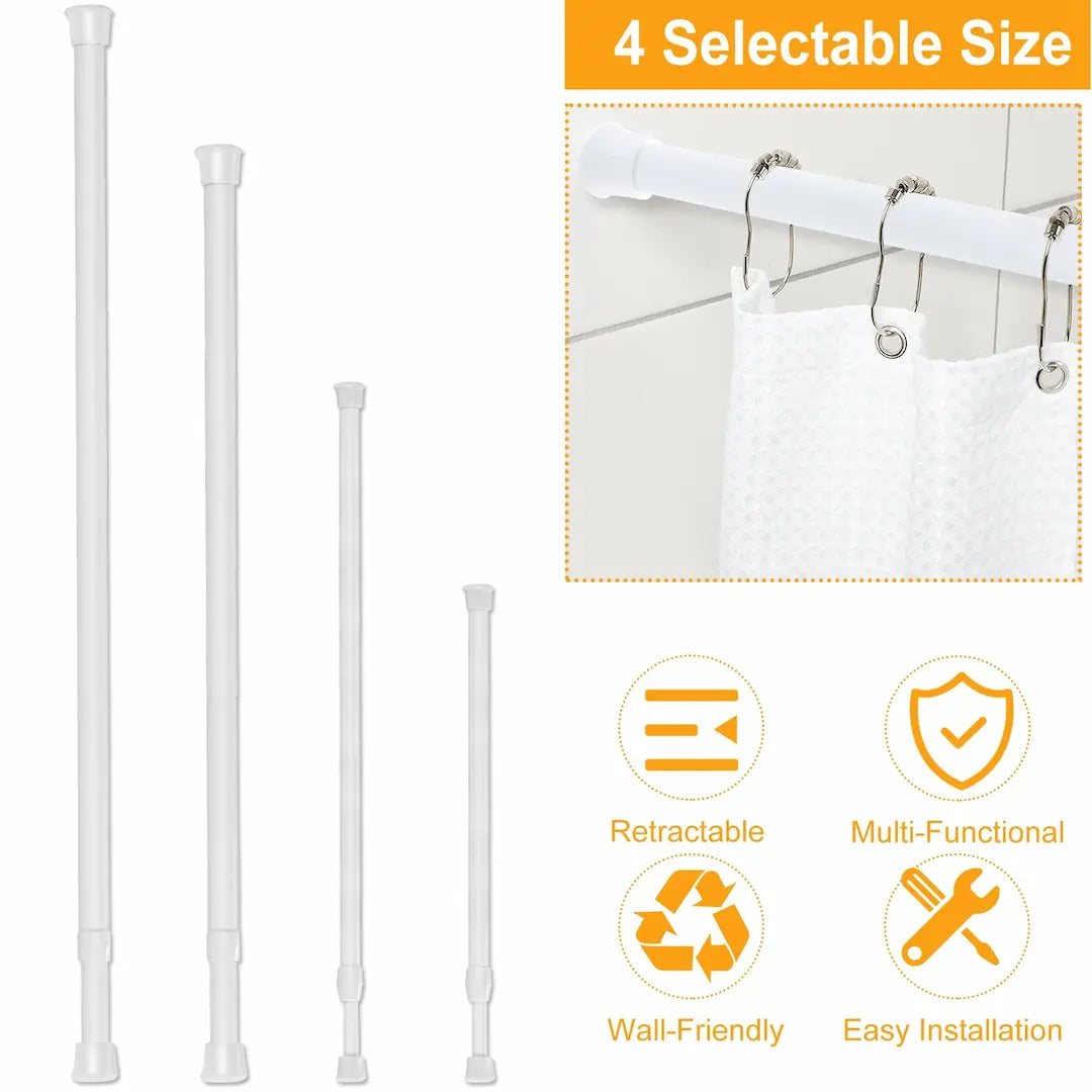 Simplix Adjustable Tension Curtain Rod Heavy-Duty Steel 4