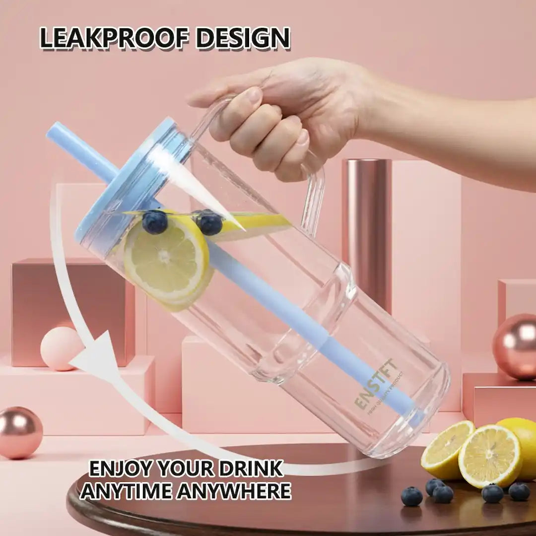 Simplix Tritan BPA-Free Double-Wall Tumbler with Straw and Handle