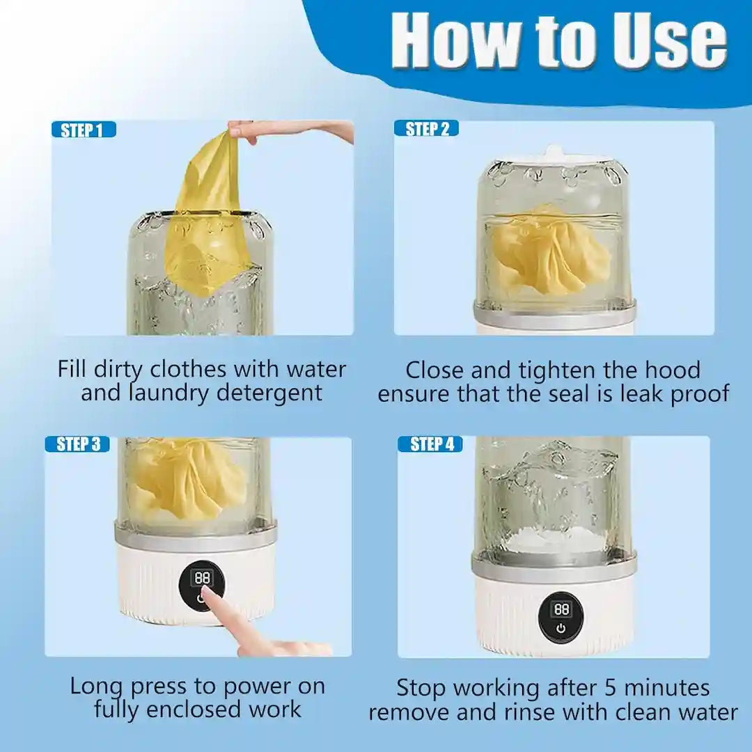 Simplix USB rechargeable mini washing machine